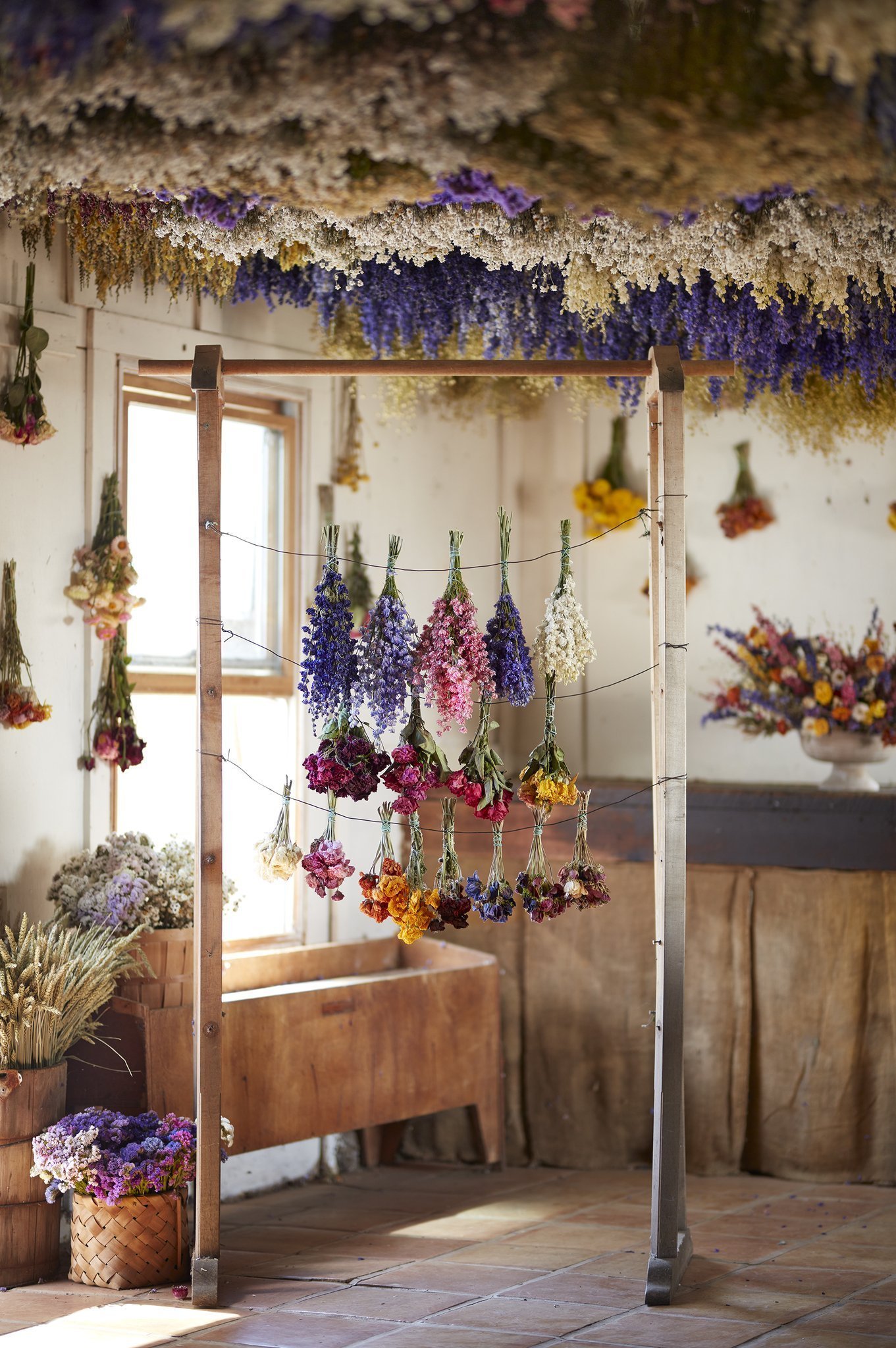 Dried flowers arrangement